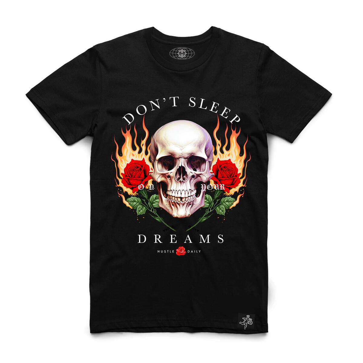 DSD Flame Rose Skull Tee