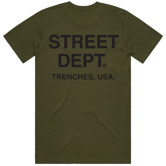 STREET DEPARTMENT T-SHIRT ARMY GREEN